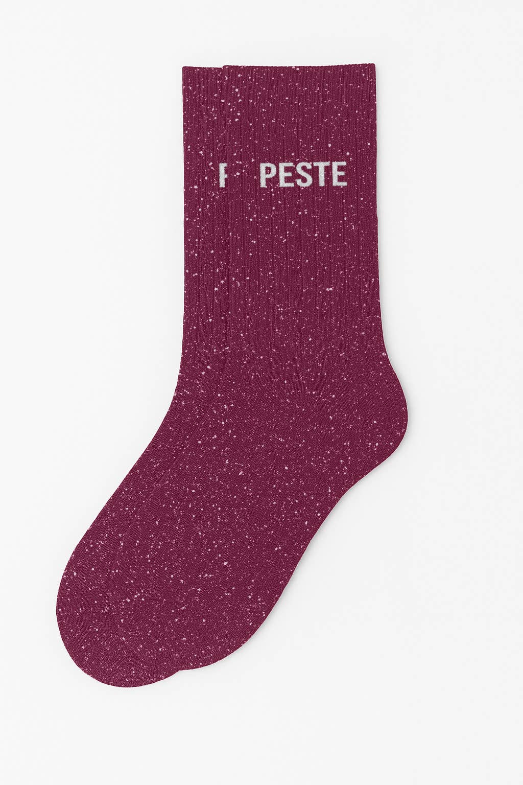 Chaussettes à Paillettes à Message "Peste" - Violet: Unique (36-40)