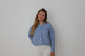 Gilet en laine bleu brume