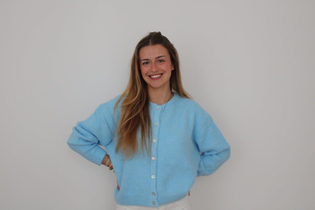 Gilet en laine bleu