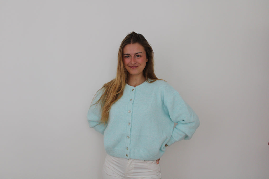 Gilet en laine azur