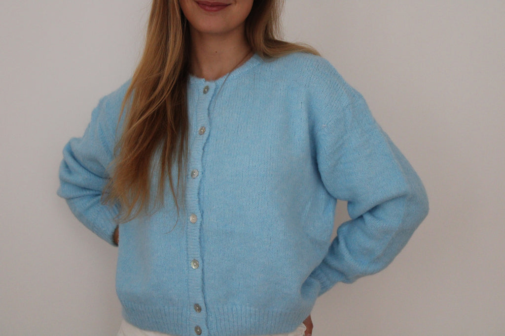 Gilet en laine bleu
