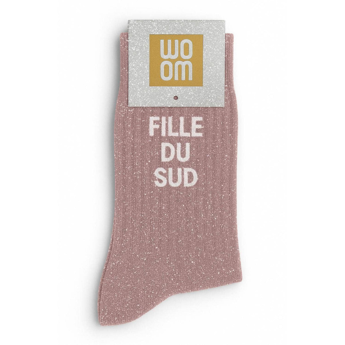 Chaussettes à Paillettes  "Fille Du Sud" Rose Gold