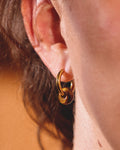 Boucles d’oreilles créoles marron