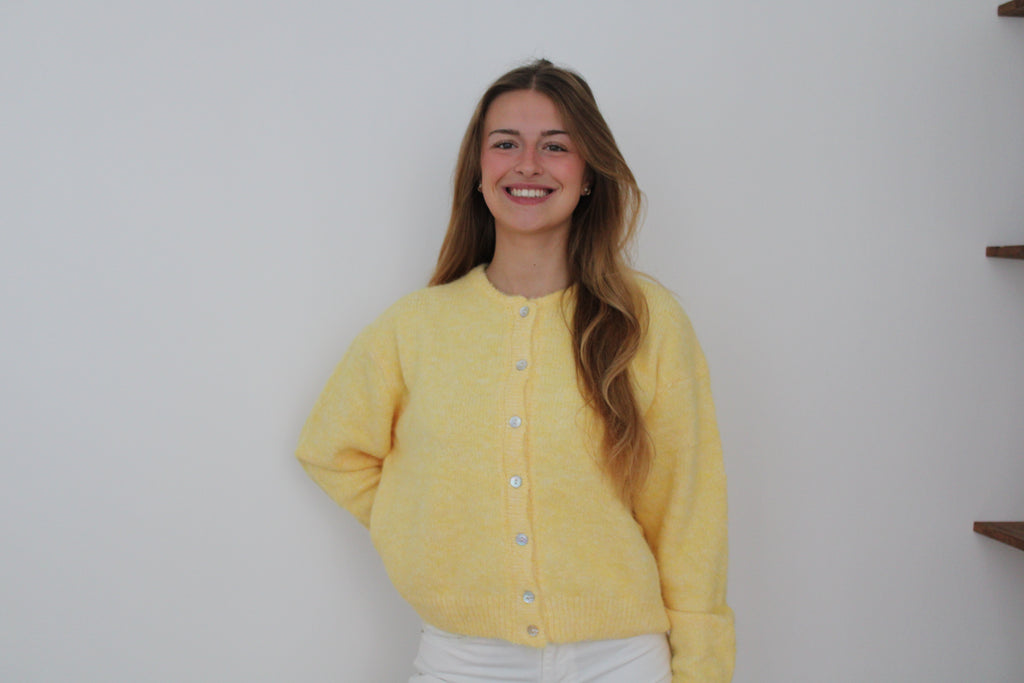 Gilet en laine jaune