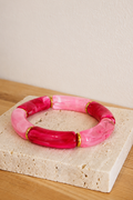 Bracelet en résine rose