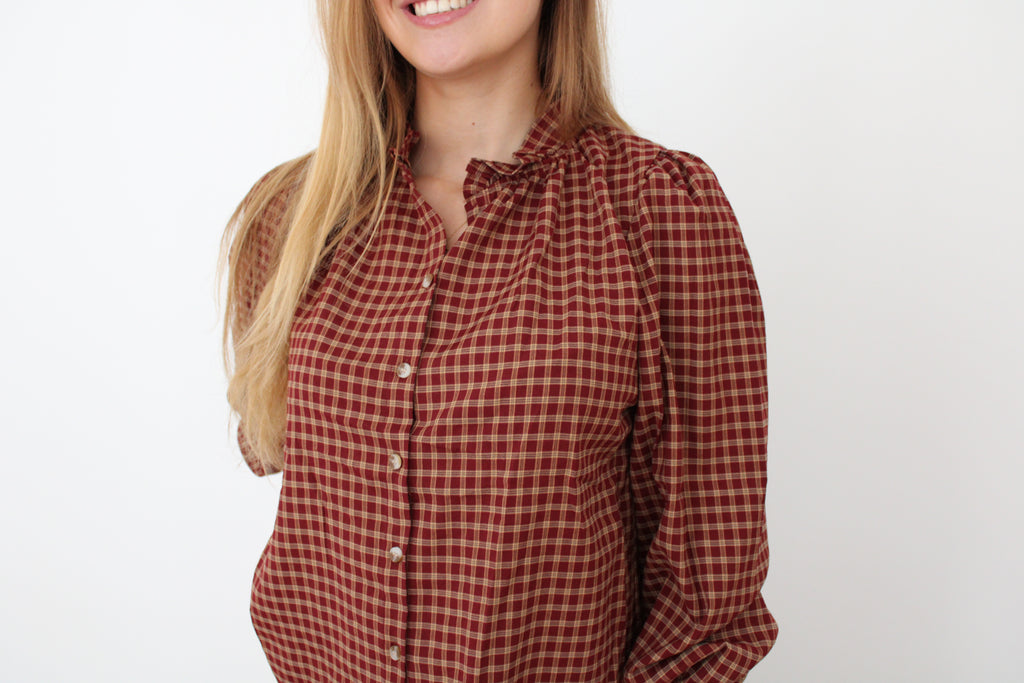 Blouse vichy rouge