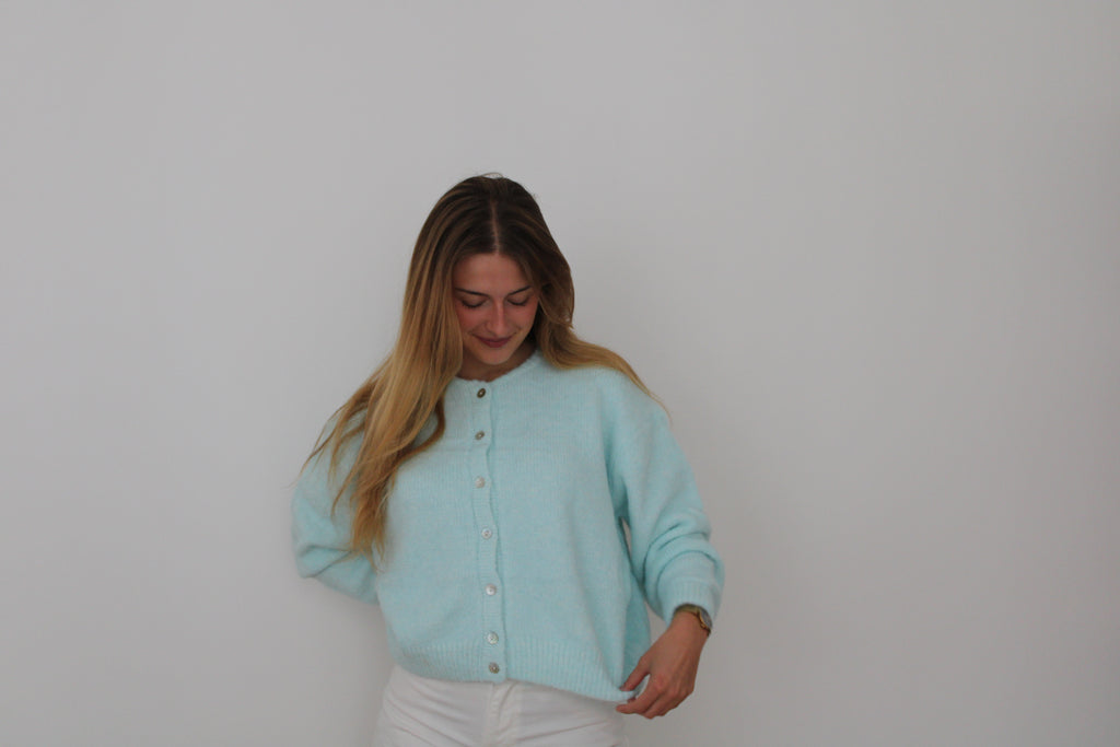 Gilet en laine azur
