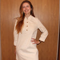 Robe en jean beige