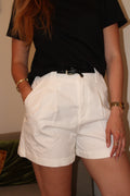 Short & ceinture blanc