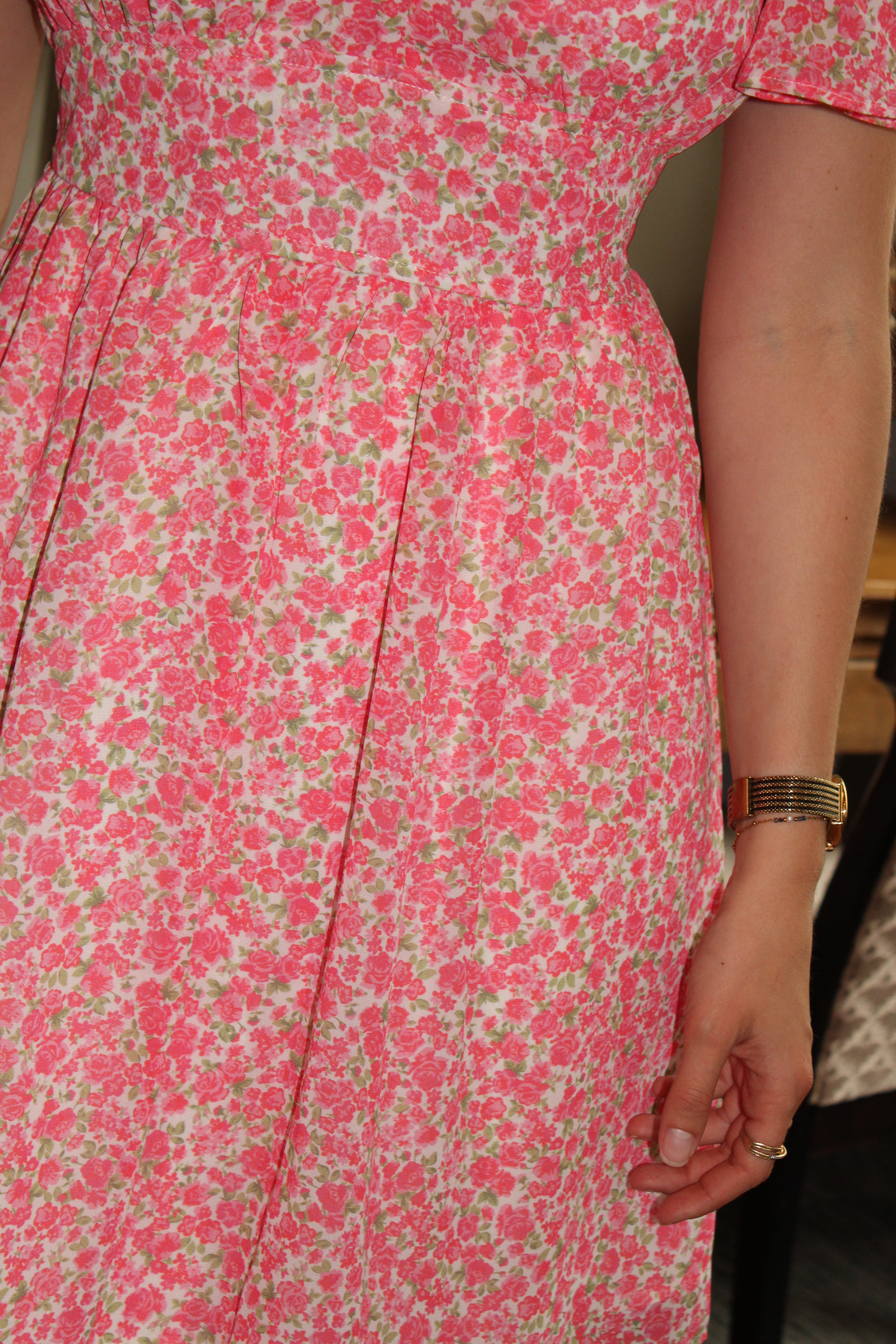 Robe fleurie rose