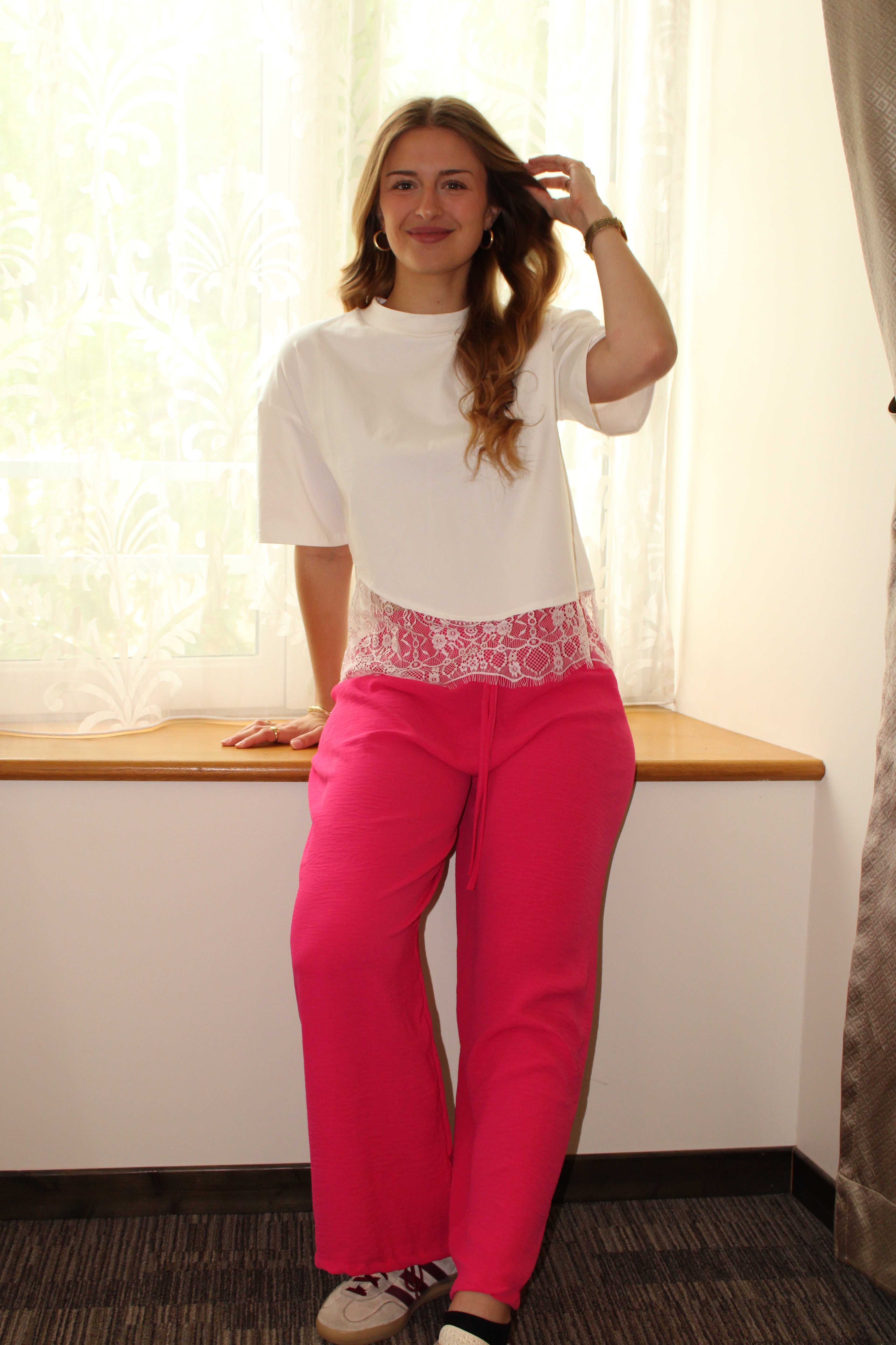T-shirt dentelle blanc