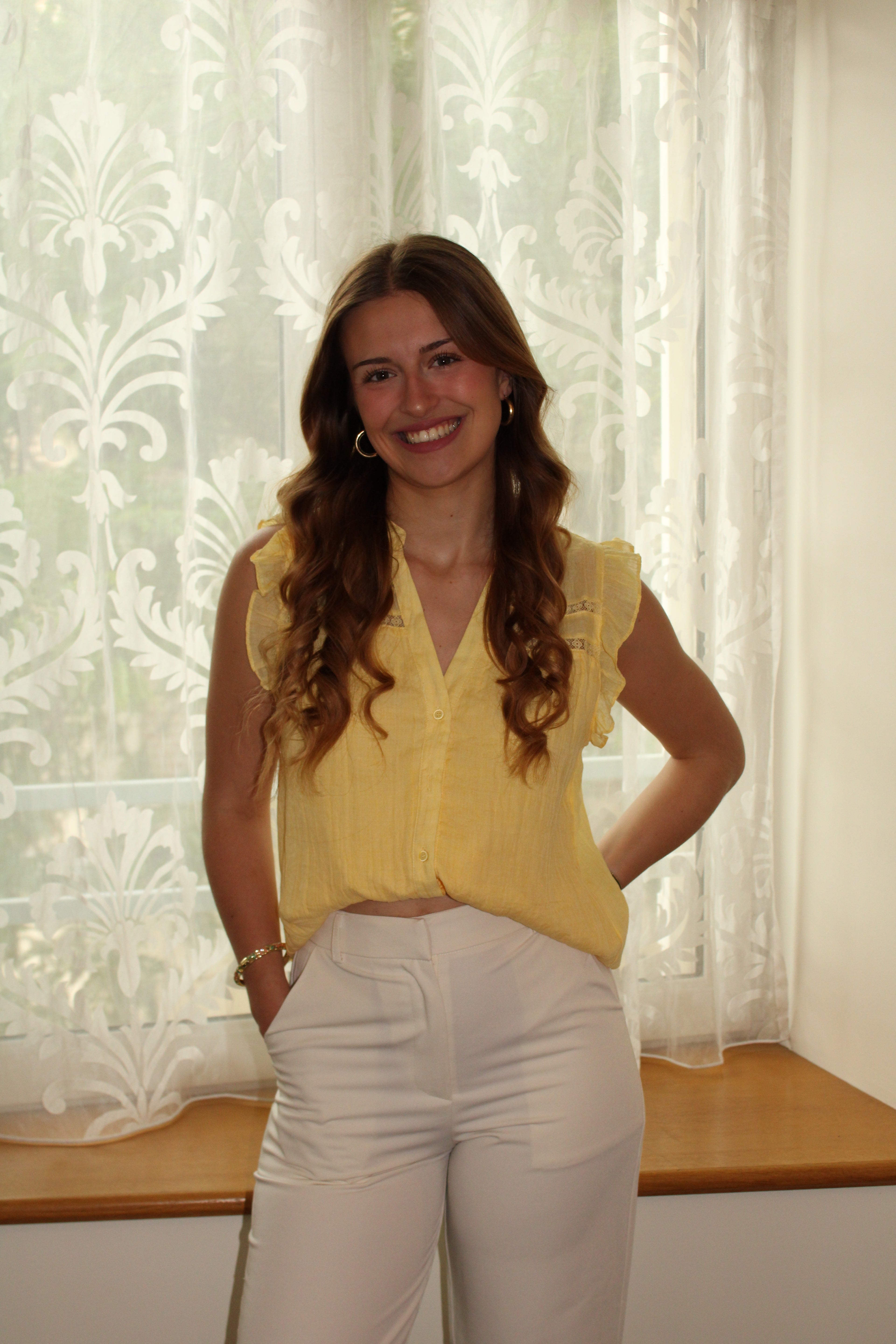 Blouse manches courtes jaune