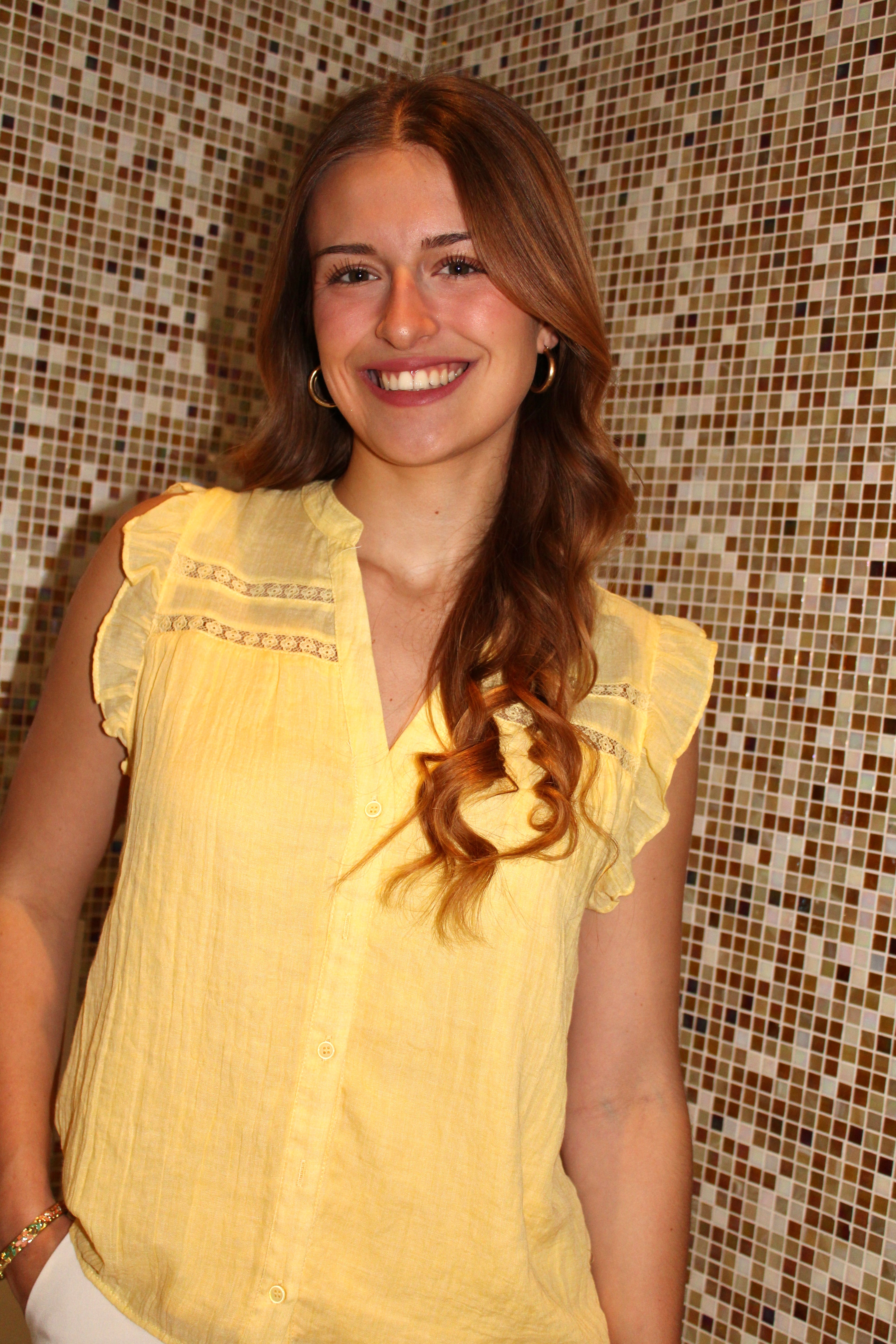 Blouse manches courtes jaune