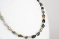 Collier perles verte