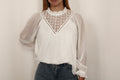 Blouse dentelle blanche