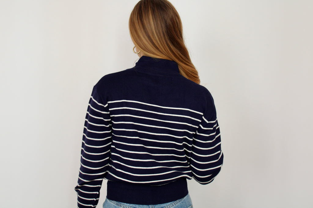 Gilet marinière bleu marine