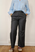 Pantalon à pinces gris foncé
