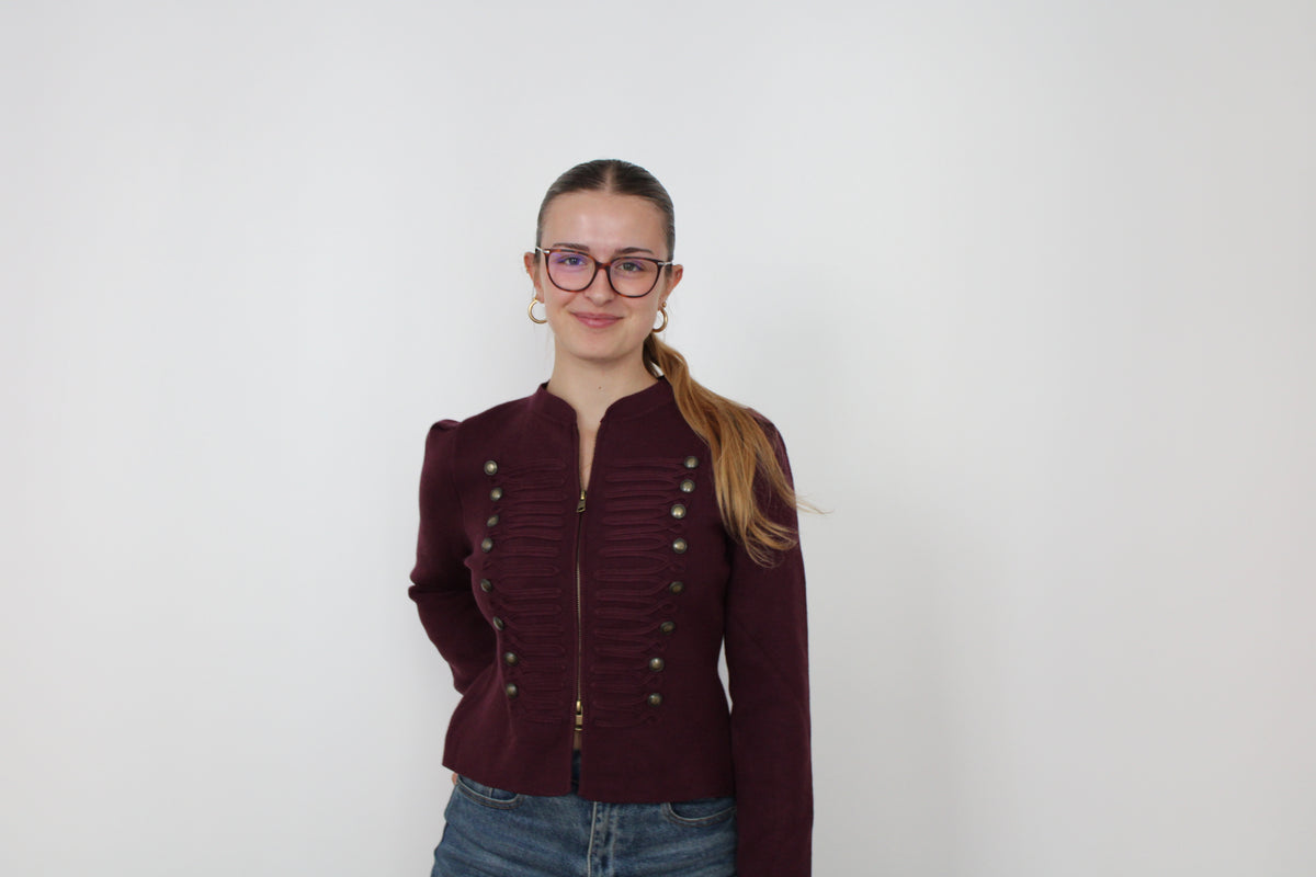 Veste Napoléon Bordeaux