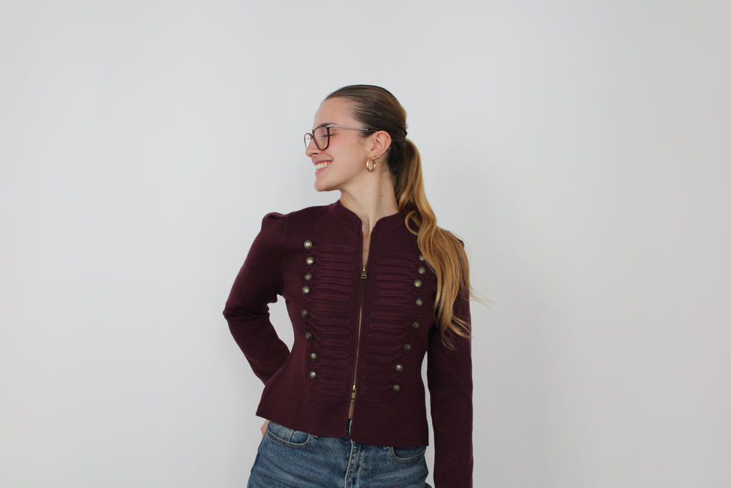 Veste Napoléon Bordeaux