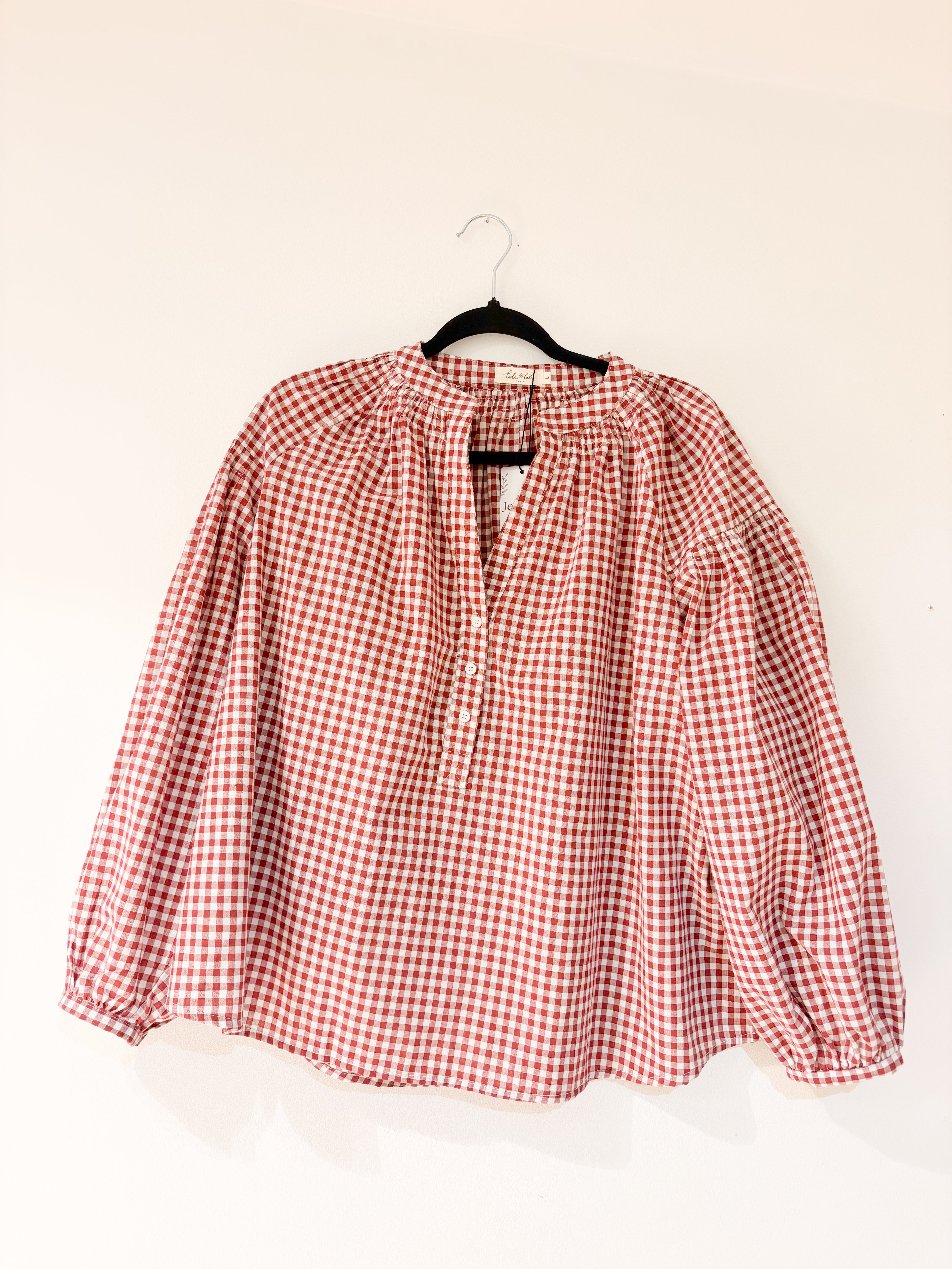 Chemise vichy rouge