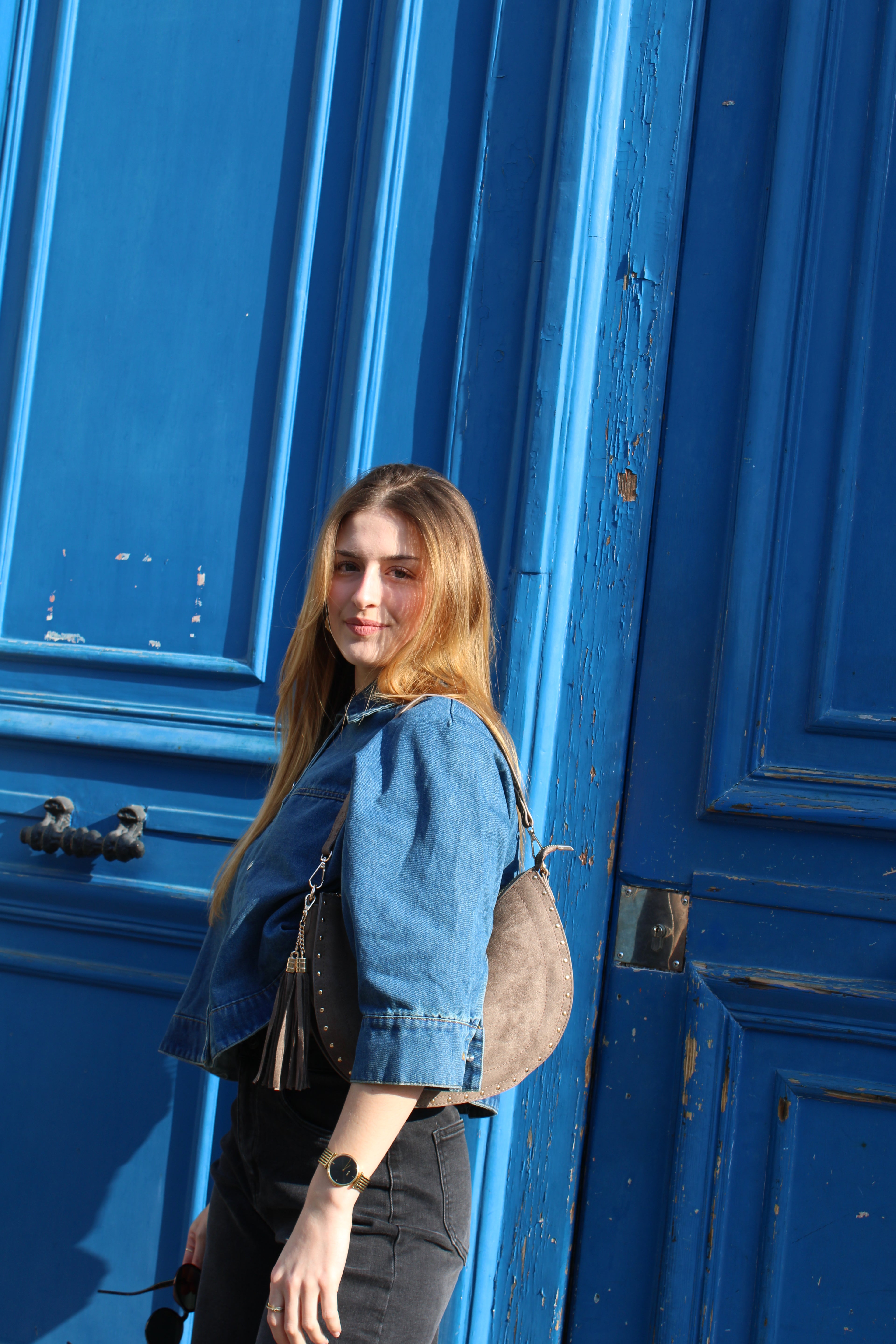 Veste en jean manches 3/4