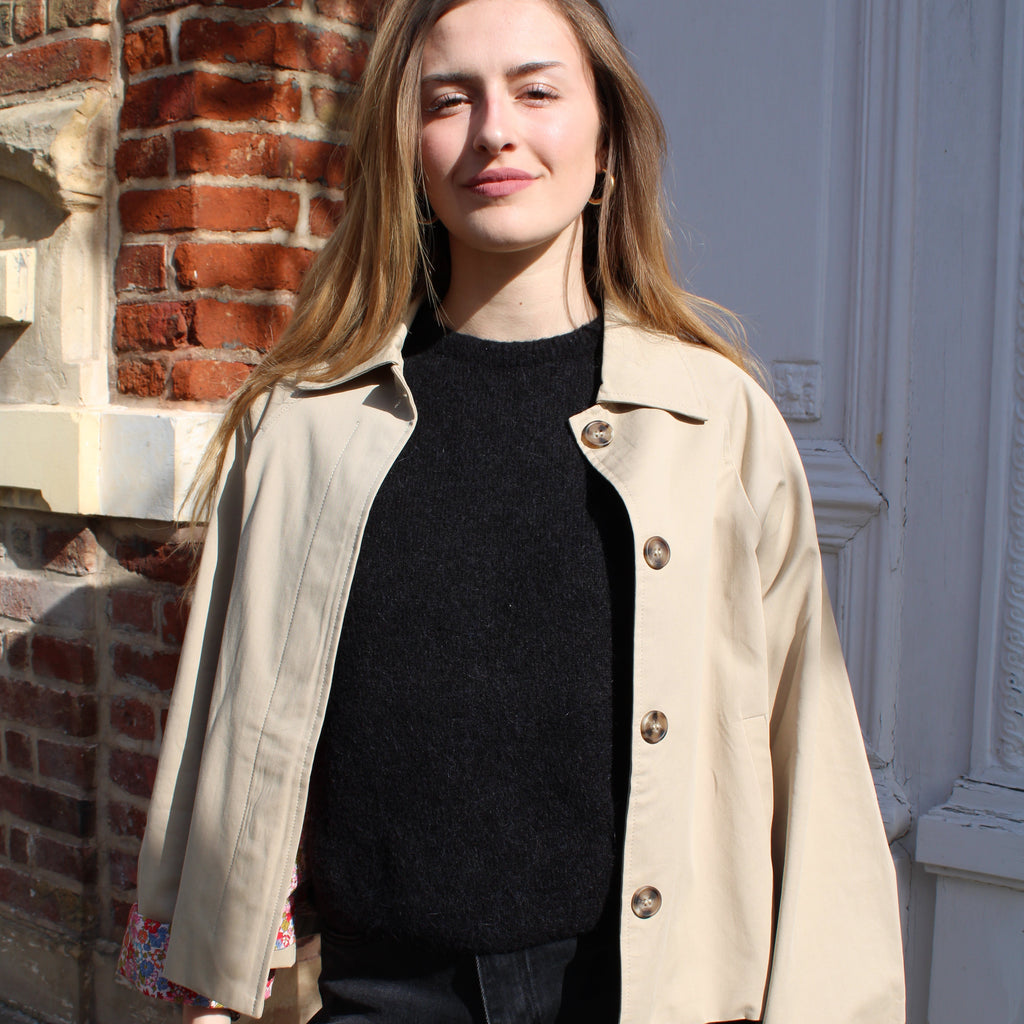 Trench à fleurs - Beige