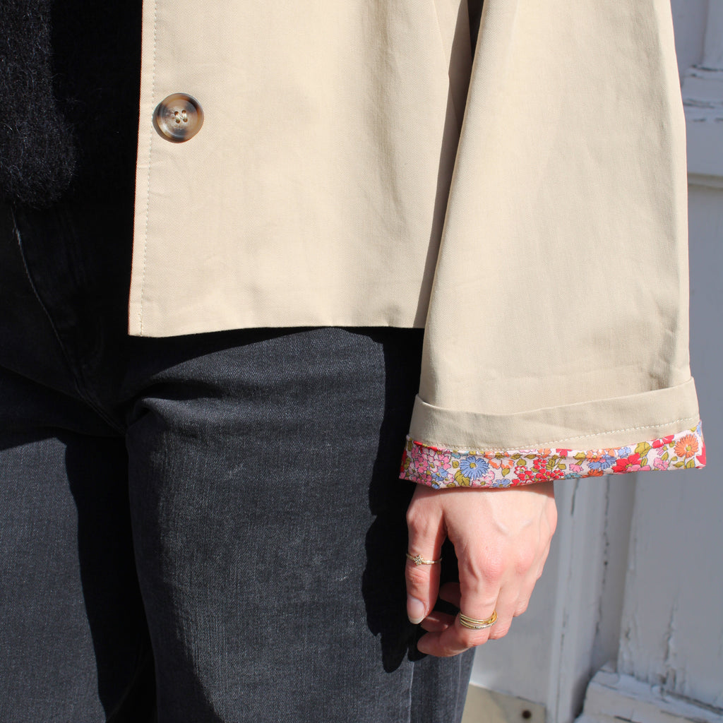 Trench à fleurs - Beige