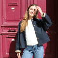 Trench à fleurs - Bleu marine