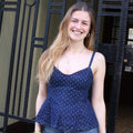 Top en jean à pois