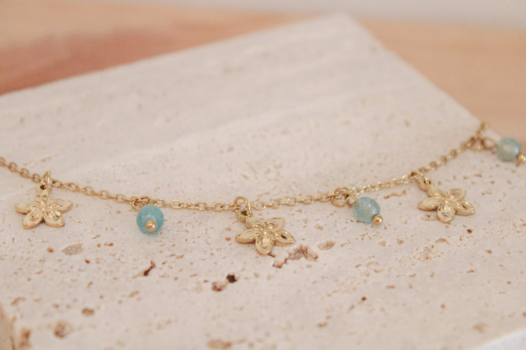 Bracelet breloques fleurs
