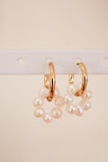 Boucles d'oreilles perles blanches