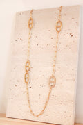 Collier maille marine à strass