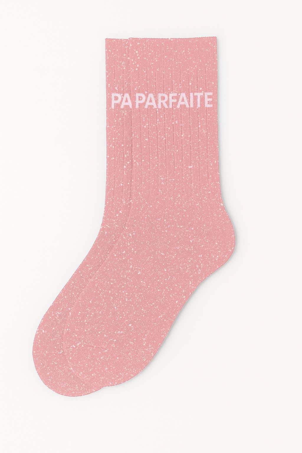 Chaussettes à Paillettes à Message "Parfaite" Rose