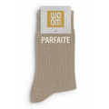Chaussettes à Paillettes à Message "Parfaite" Beige